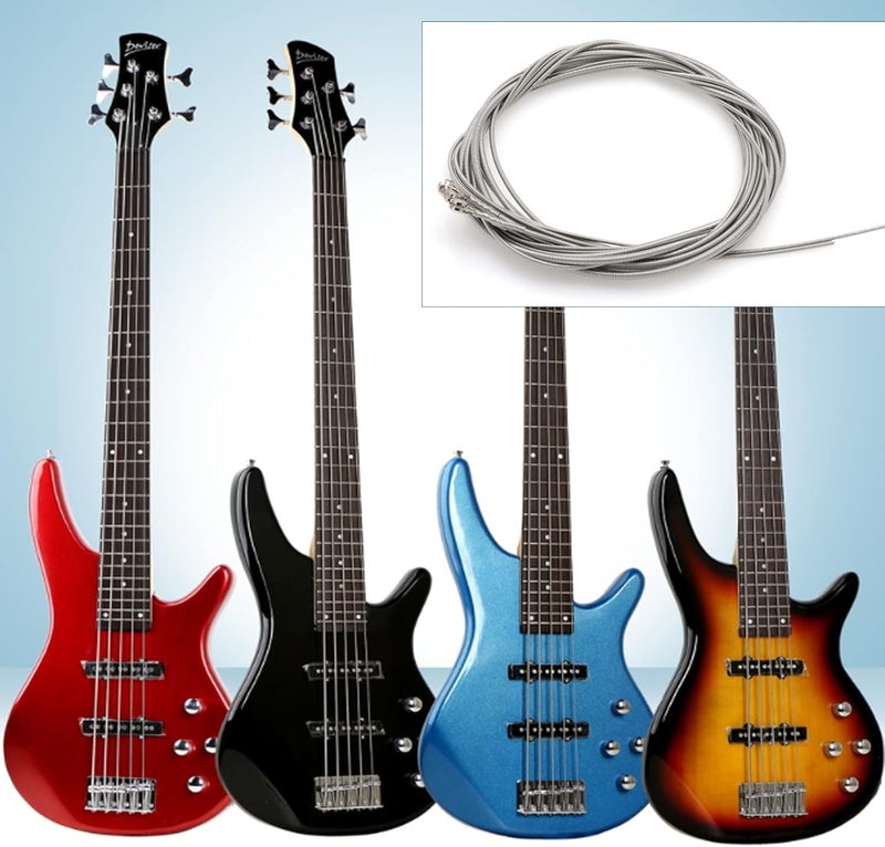 Cheerock Stainless Steel 5 String Bass Strings Replacement Set, Acoustic Bass Strings, Electric Bass String, 5 String Bass Instrument Accessories - Image 4